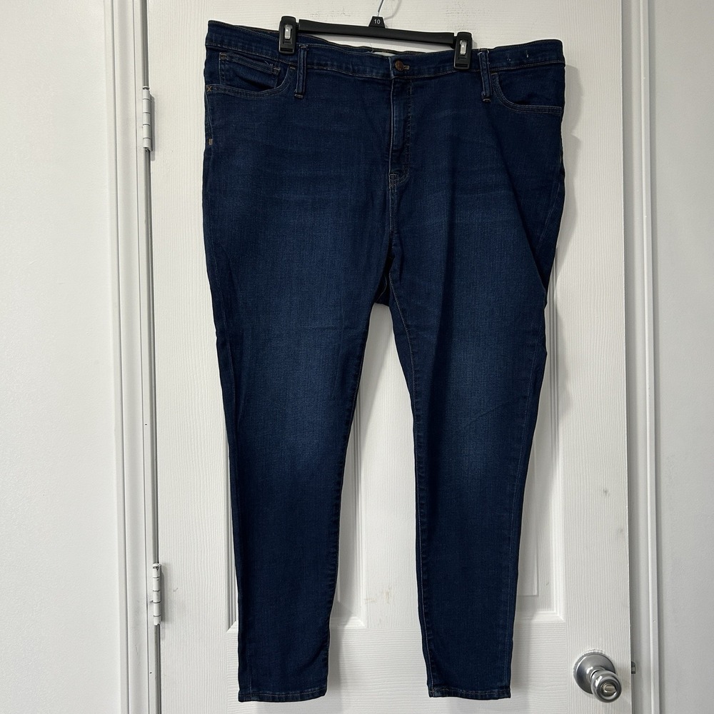 Madewell Curvy High-Rise Skinny Jeans Size 37  Dark Wash 27"‎ Inseam Stretchy